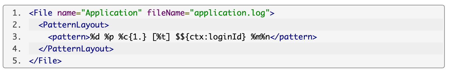 Log4j lookup example
